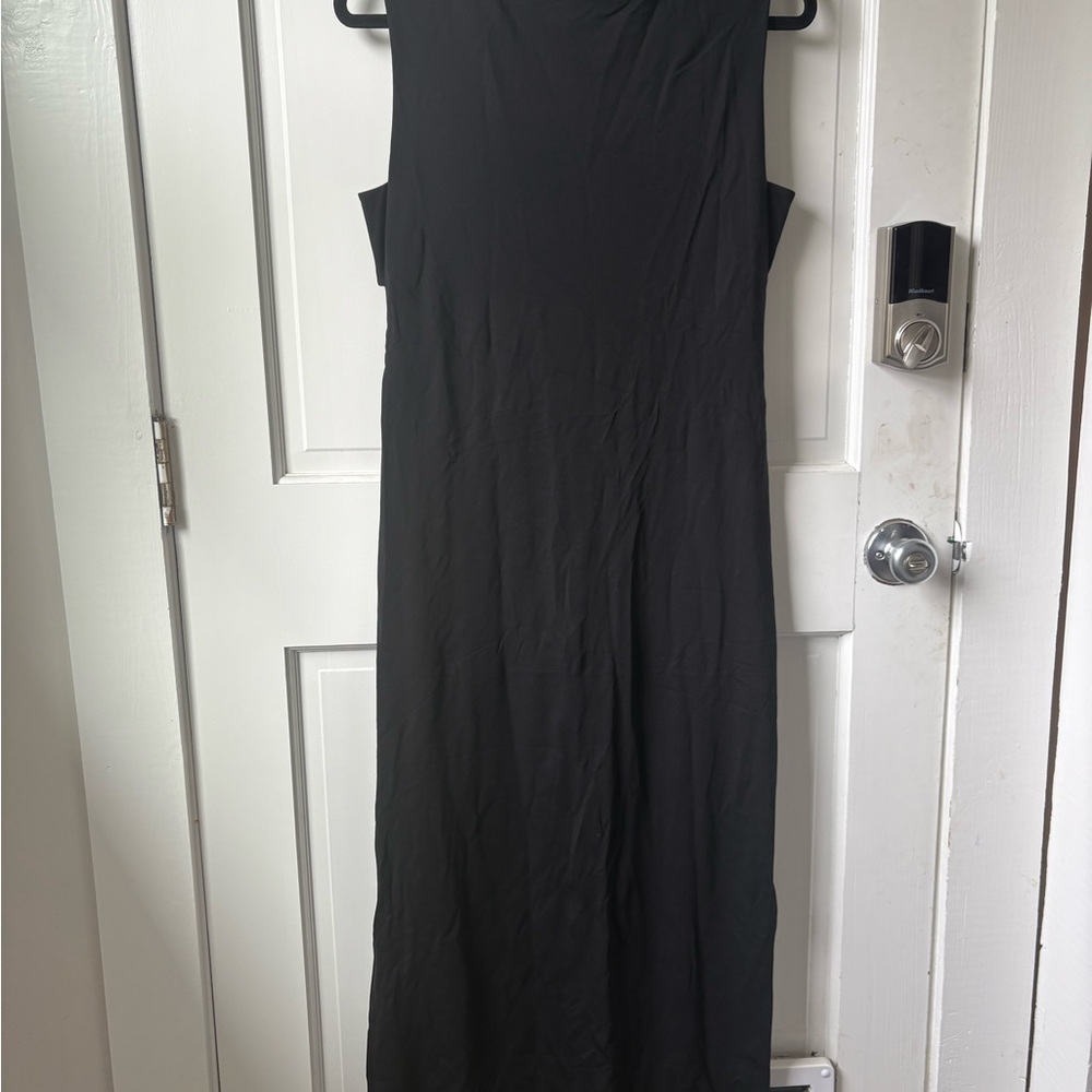 BANANA REPUBLIC Black Rochelle Sleeveless Cutout Bandeau Maxi Dress Size L - Picture 2 of 6